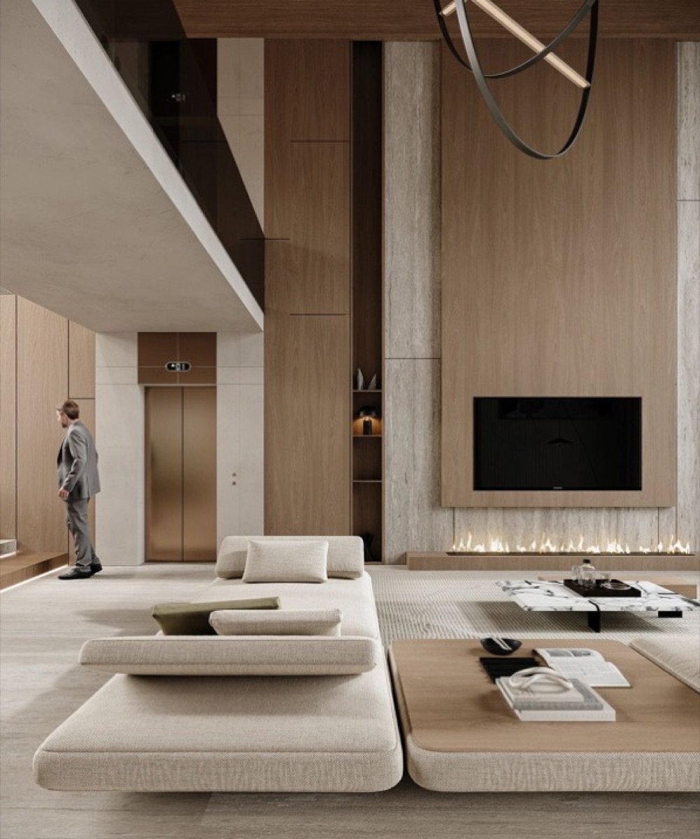 Interior mood reference from Sim Lian's Amberwood brand brief